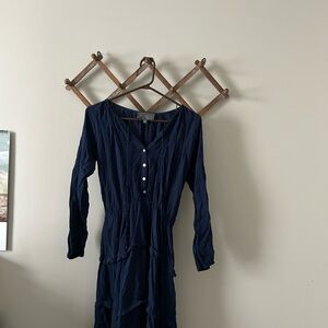 Sunday in Brooklyn Deep Blue Long Sleeve Dress